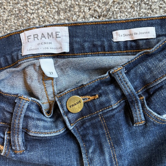 Frame Le Skinny de Jeanne Jeans in Queens Way Wash Premium Denim - size 27 - Picture 6 of 11